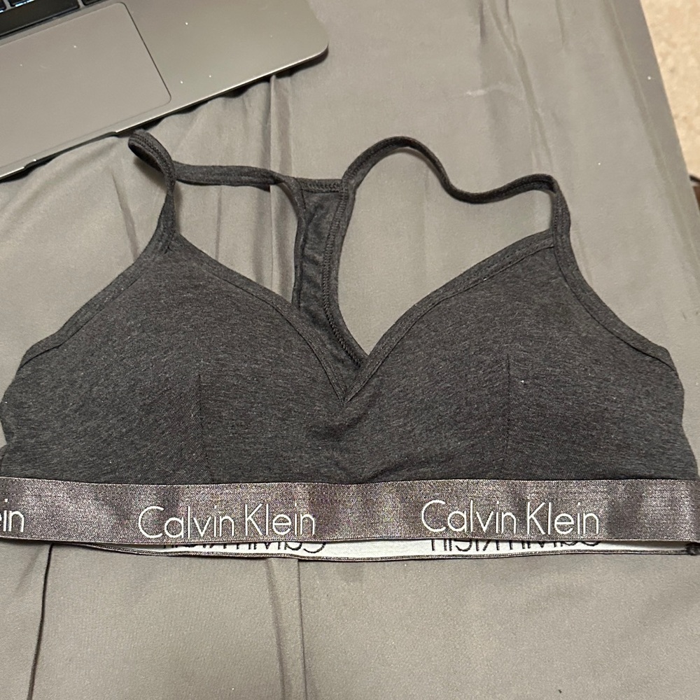 Calvin Klein Charcoal Gray Bralette